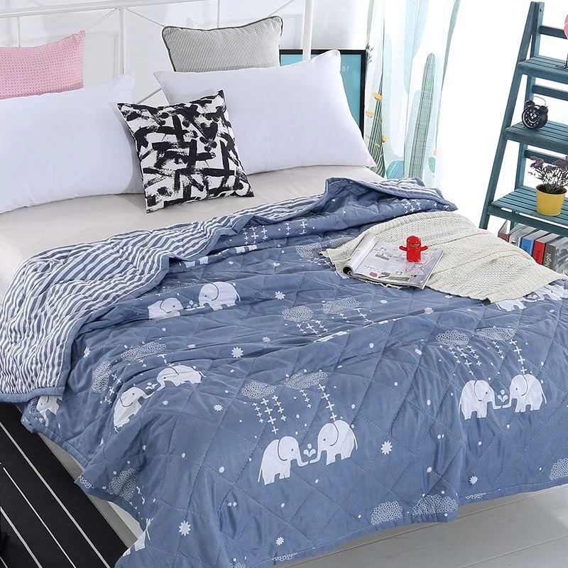 Summer Quilt Blankets Breathable Thin Comfortable Bed Cover Cozy Printed Air Condition Blanket Double-sided Plaid Quilts
Summer Quilt Blankets Breathable Thin Comfortable Bed Cover Cozy Printed Air Condition Blanket Double-sided Plaid Quilts