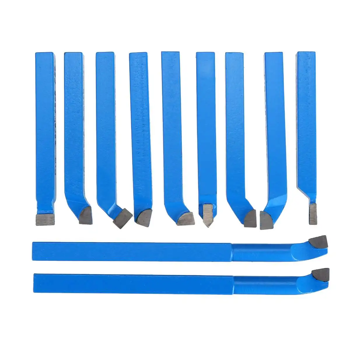 10Pcs Carbide Lathe Tool 1/4" Carbide Tip Tipped Cutter Tool Bit Cutter Set Metal Lathe Tool Welding Turning Tool Holder 
10Pcs Carbide Lathe Tool 1/4" Carbide Tip Tipped Cutter Tool Bit Cutter Set Metal Lathe Tool Welding Turning Tool Holder