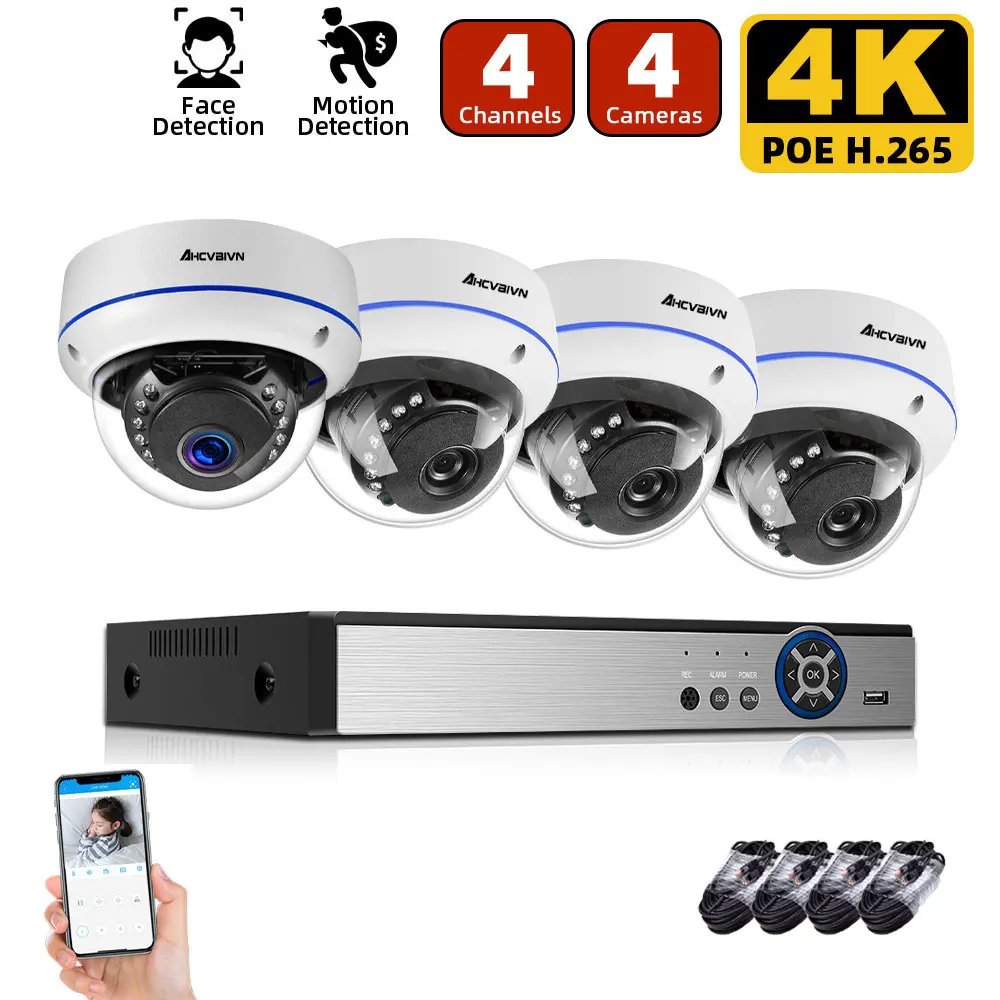 4CH 8MP FHD POE Video Surveillance Cameras System H.265+ 8MP NVR With Outdoor Waterproof Security IP Cameras Audio Record
4CH 8MP FHD POE Video Surveillance Cameras System H.265+ 8MP NVR With Outdoor Waterproof Security IP Cameras Audio Record
