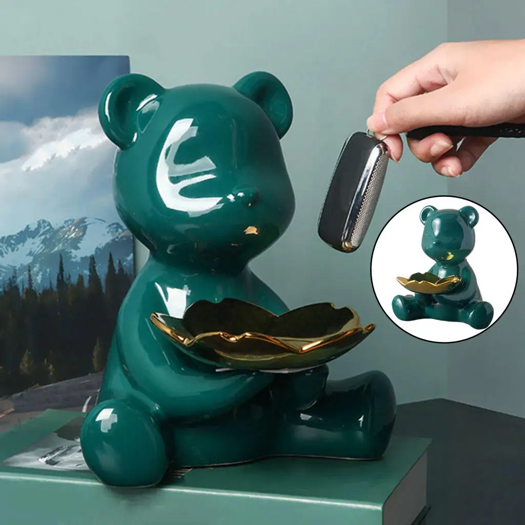 Nordic Key Storage Bear Figure Statue Figurine Storage Tray Animal Sculpture for Candy Container Home Decor Housewarming Gift
Nordic Key Storage Bear Figure Statue Figurine Storage Tray Animal Sculpture for Candy Container Home Decor Housewarming Gift
