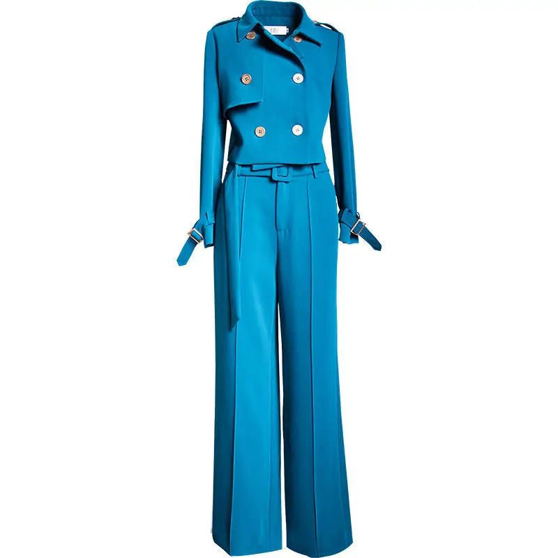 With Sashes New Autumn Spring Women's Short Double Breast Blazer Straight Pants Set Laides Party Workwear Office Suits NZ132
With Sashes New Autumn Spring Women's Short Double Breast Blazer Straight Pants Set Laides Party Workwear Office Suits NZ132