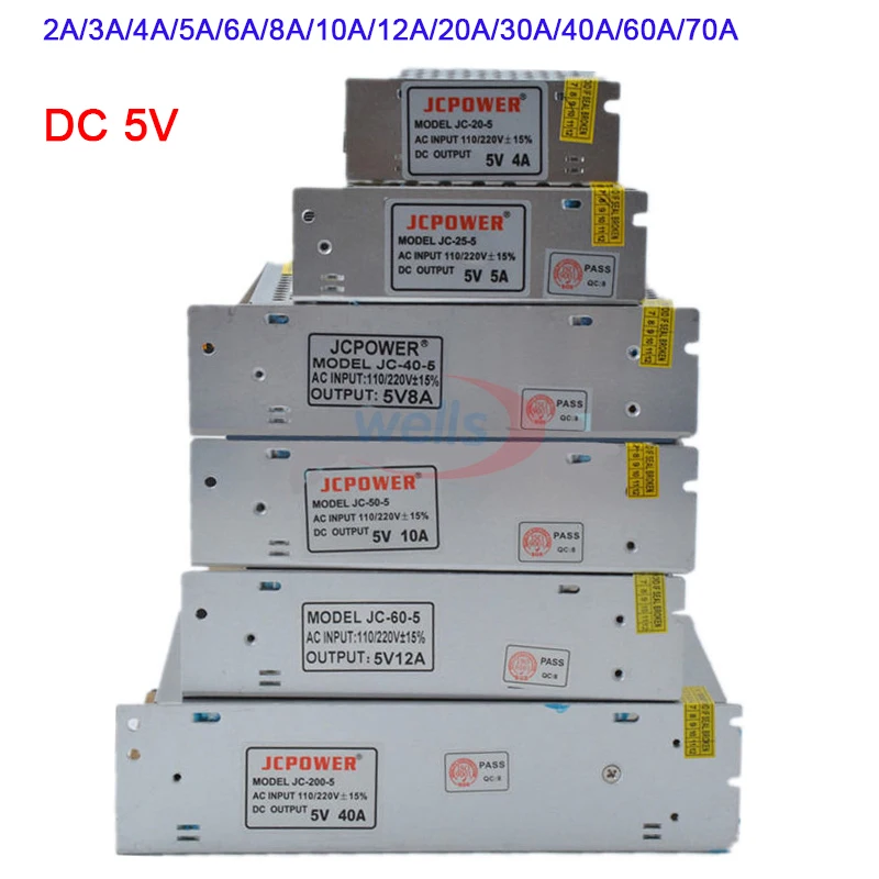 Оптовая продажа, трансформатор для освещения DC 5 В, 2 а/3 а/4 а/5A/6A/8A/10A/12A/20A/30A/40A/60A/70A, Светодиодная лента, импульсный источник питания, светодиодный драйвер
Оптовая продажа, трансформатор для освещения DC 5 В, 2 а/3 а/4 а/5A/6A/8A/10A/12A/20A/30A/40A/60A/70A, Светодиодная лента, импульсный источник питания, светодиодный драйвер