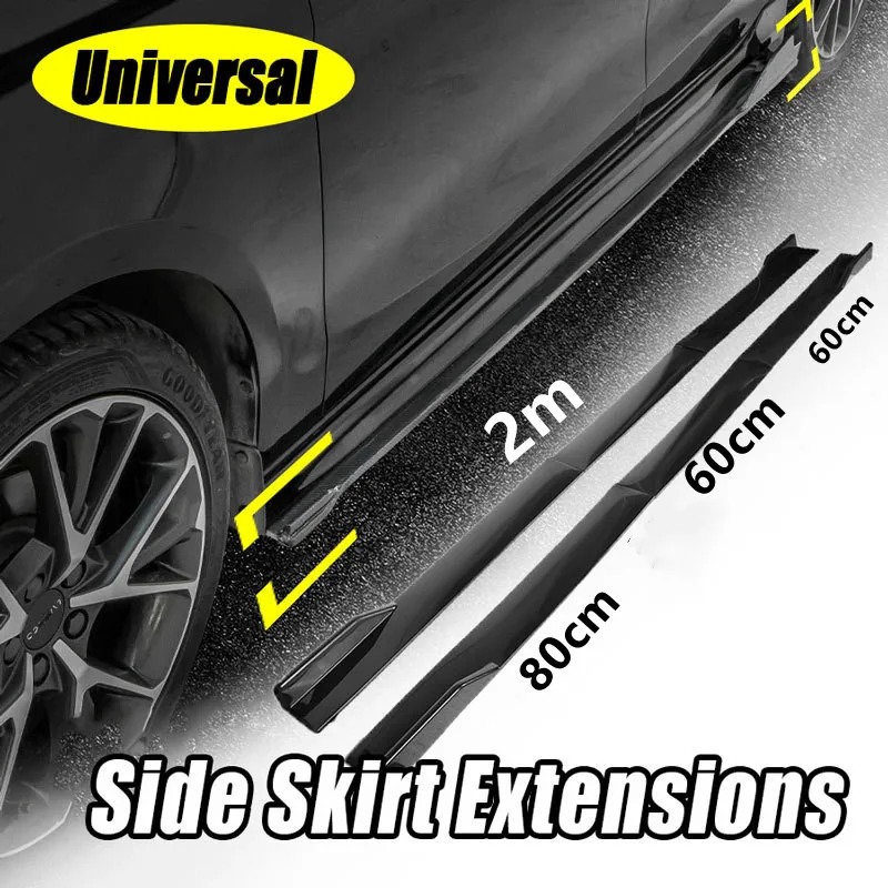 1 Pair 2M Universal Car Side Skirts Extension Rocker Panels Lip Splitters Black For Civic Benz BMW ABS Car ExteriorAccessories
1 Pair 2M Universal Car Side Skirts Extension Rocker Panels Lip Splitters Black For Civic Benz BMW ABS Car ExteriorAccessories