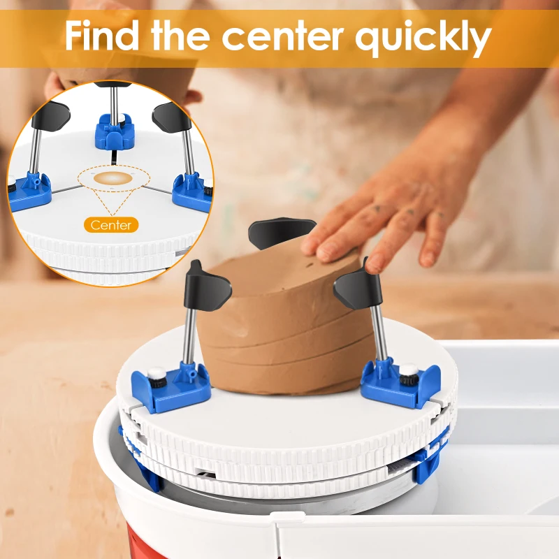 Professional Pottery Ceramic Trim Holder Clip Centers Pottery Wheel Plastic Round Plate Polymer Scraping Modelling Repair Tools
Professional Pottery Ceramic Trim Holder Clip Centers Pottery Wheel Plastic Round Plate Polymer Scraping Modelling Repair Tools