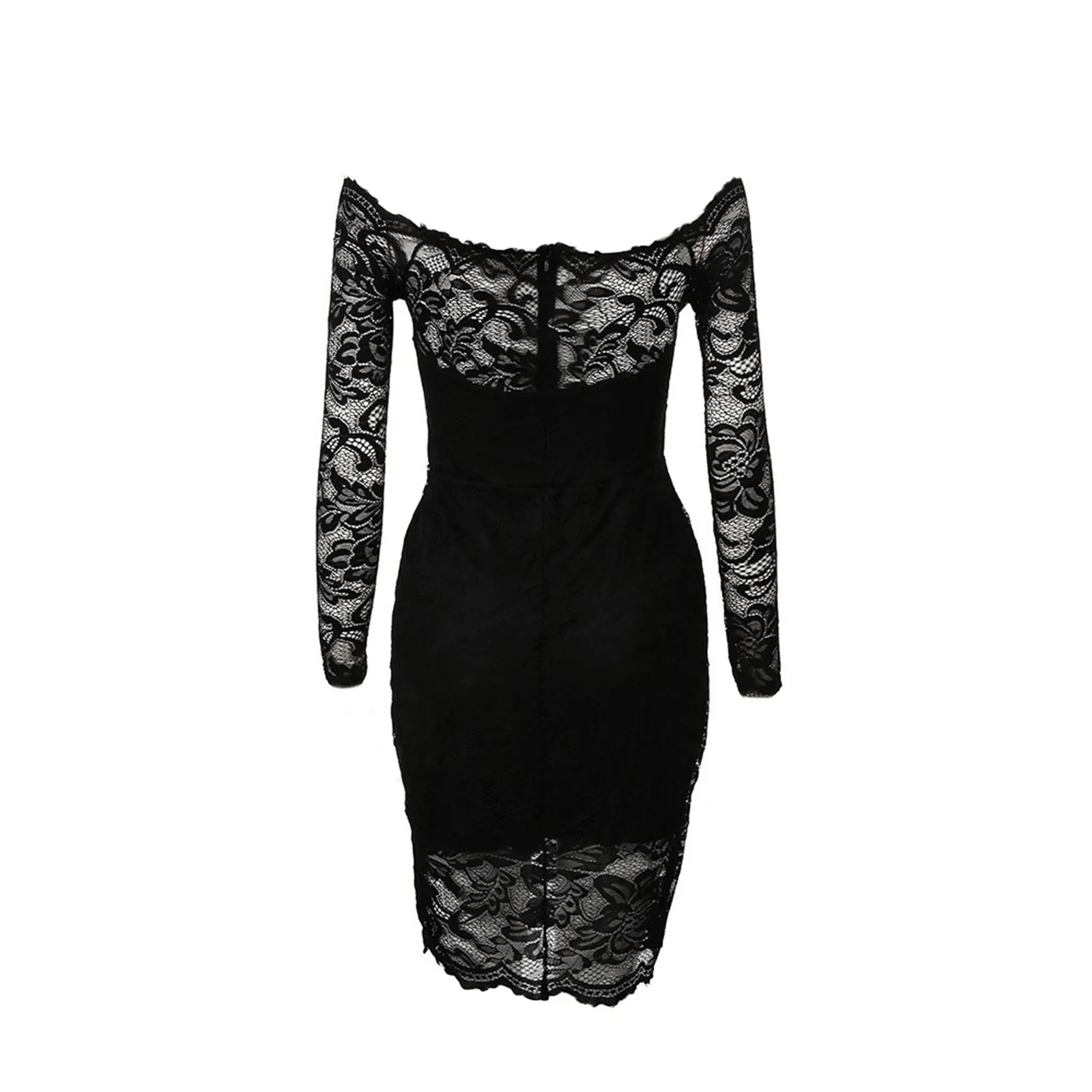 Women's Sexy Off Shoulder Lace Party Dress Long Sleeve Cocktail Mini Dress Fashion Bodycon Short Dress Package Hips Slim Female
Women's Sexy Off Shoulder Lace Party Dress Long Sleeve Cocktail Mini Dress Fashion Bodycon Short Dress Package Hips Slim Female