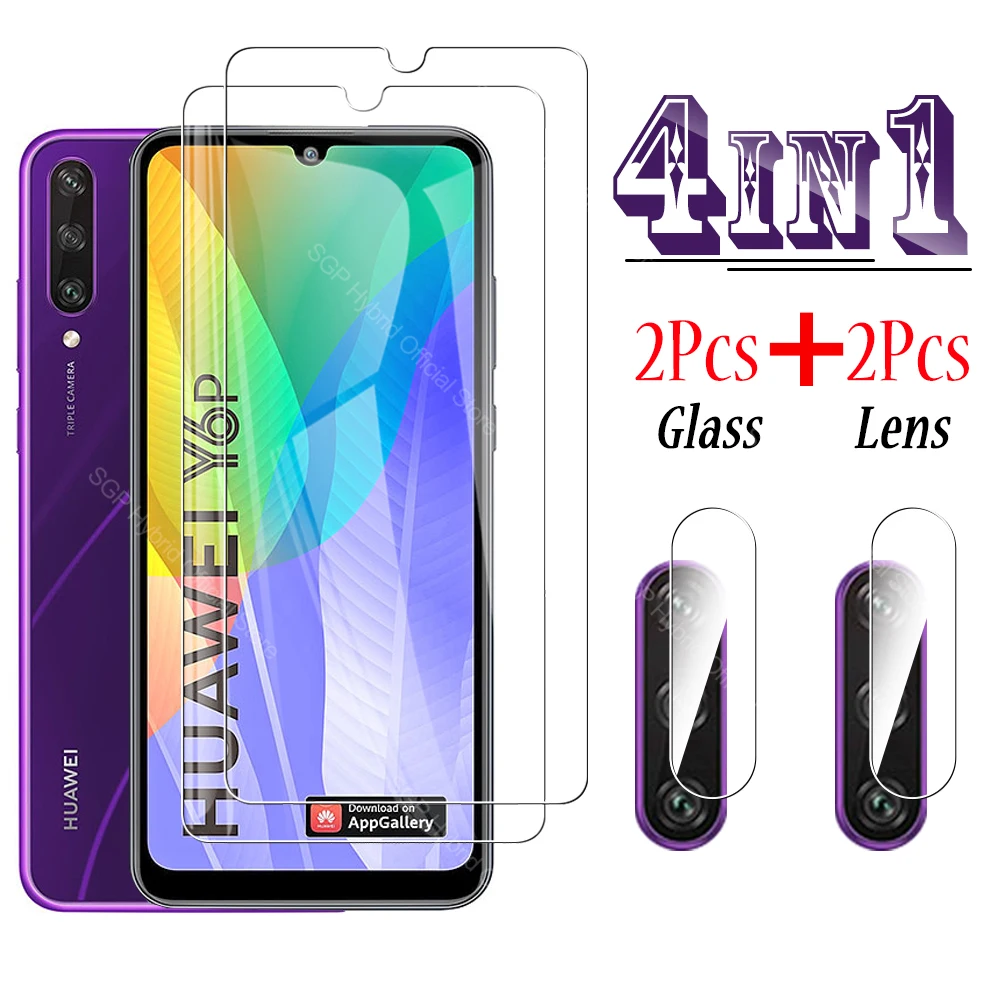 4 в 1 Y 6 p защитное закаленное стекло для экрана Huawei Y6p Y6s Y6 Pro Prime 2019 P S Защитная