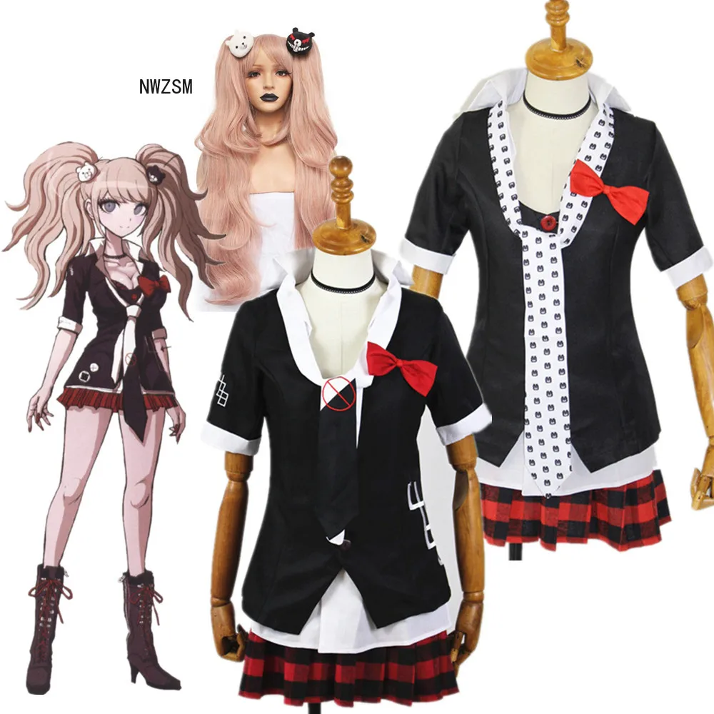 Anime Danganronpa Enoshima Junko Women Dress Uniforms Cosplay Costumes 
Anime Danganronpa Enoshima Junko Women Dress Uniforms Cosplay Costumes