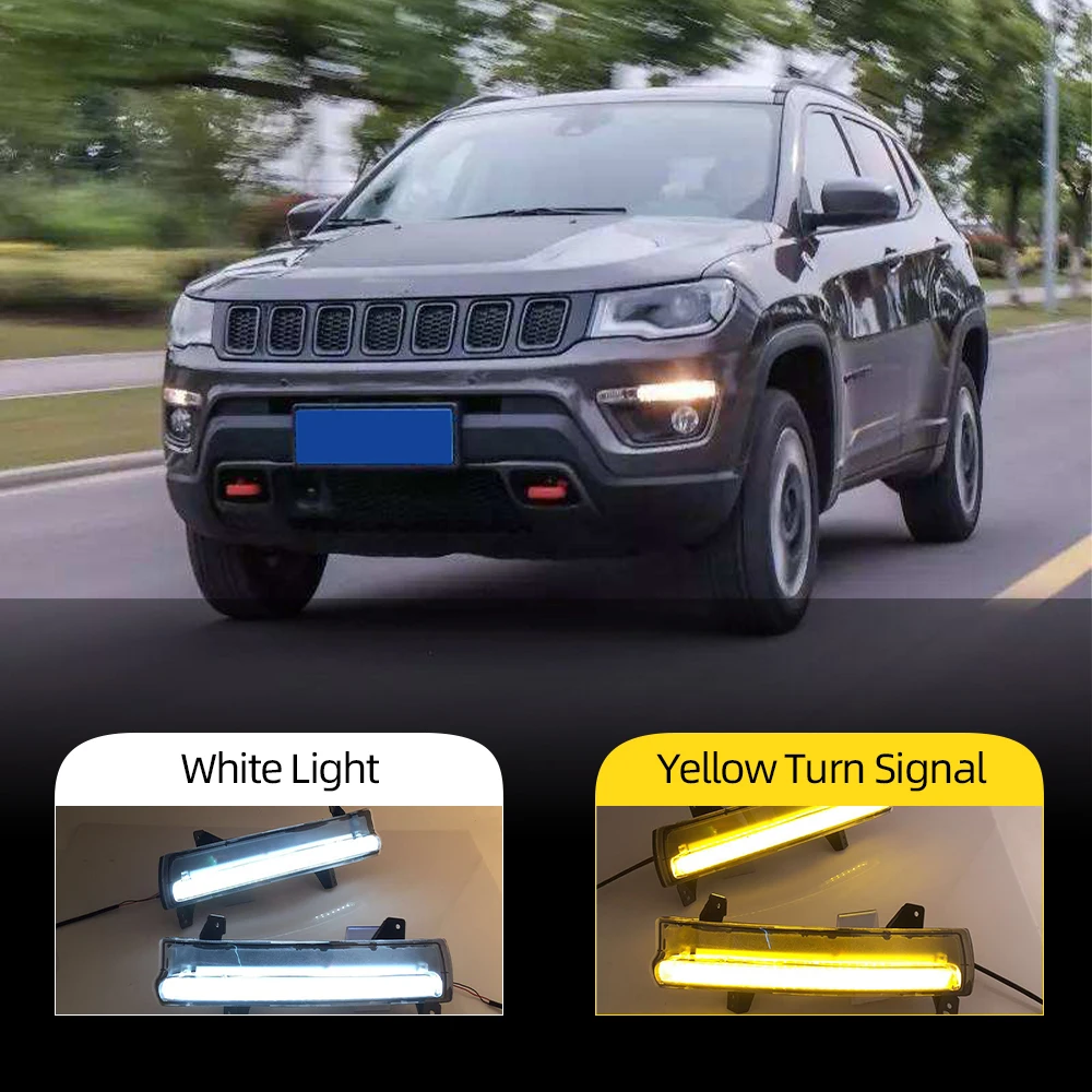 1 пара автомобильных мигающих светодиосветодиодный для Jeep Compass 2017 2018 2019 дневные ходовые огни водонепроницаемые желтые сигнальные лампы
1 пара автомобильных мигающих светодиосветодиодный для Jeep Compass 2017 2018 2019 дневные ходовые огни водонепроницаемые желтые сигнальные лампы