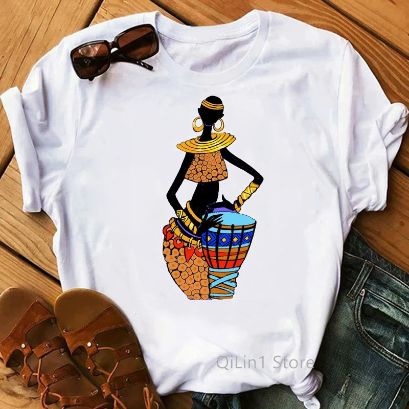Футболка женская черная в африканском стиле винтажная рубашка моды меланина