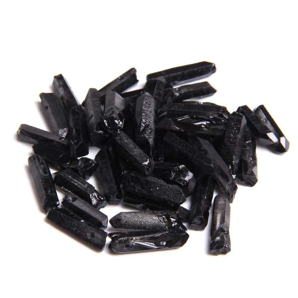 10-30 Pieces Natural Black Quartz Point Beads 15-20 mm*3-5 mm Top Drilled Raw Rough Stick Quartz Beads For DIY Graduated Pendant
10-30 Pieces Natural Black Quartz Point Beads 15-20 mm*3-5 mm Top Drilled Raw Rough Stick Quartz Beads For DIY Graduated Pendant