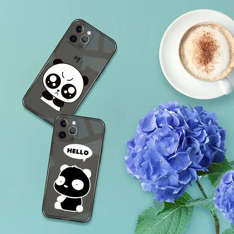 lindo panda Phone Case For iPhone 12 11 8 7 se 2020 pro X XS XR MAX Plus Black Transparent Cover 
lindo panda Phone Case For iPhone 12 11 8 7 se 2020 pro X XS XR MAX Plus Black Transparent Cover