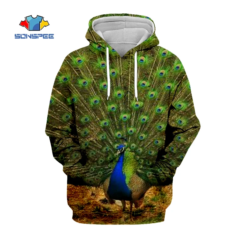 SONSPEE Camouflage Harajuku 3D Peacock Print Men Women Sweatshirt Casual Hooded Pullover Sweatshirt Comfortable and Stylish Tops
SONSPEE Camouflage Harajuku 3D Peacock Print Men Women Sweatshirt Casual Hooded Pullover Sweatshirt Comfortable and Stylish Tops