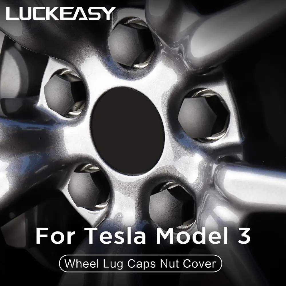 Набор колпачков на колесные диски LUCKEASY для Tesla Model 3 2017 2021 Aero центральные и