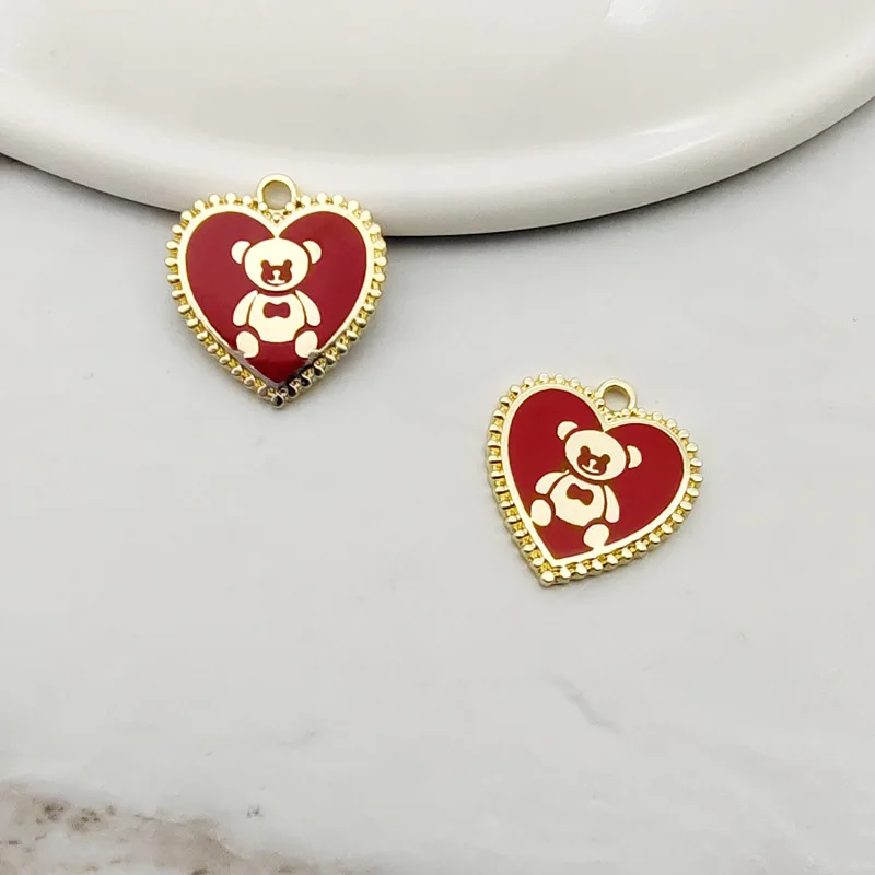 BULK 10 Pendant Charms Heart Bear for Bangles Jewelry Making for Women Girl Metal Animals Enamel Charm Bear Pattern Charm KL27DF
BULK 10 Pendant Charms Heart Bear for Bangles Jewelry Making for Women Girl Metal Animals Enamel Charm Bear Pattern Charm KL27DF
