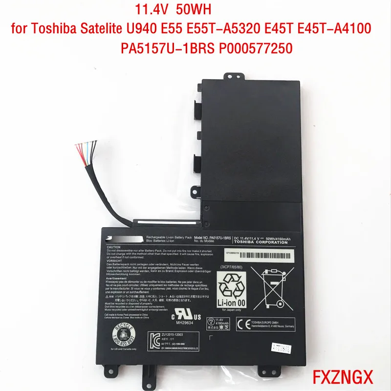11.4V 50WH Genuine PA5157U-1BRS Laptop Battery For Toshiba Satellite M50T M40-A U940 U40t U40t-A E45t E55 E55t U50t PA5157U P000 
11.4V 50WH Genuine PA5157U-1BRS Laptop Battery For Toshiba Satellite M50T M40-A U940 U40t U40t-A E45t E55 E55t U50t PA5157U P000