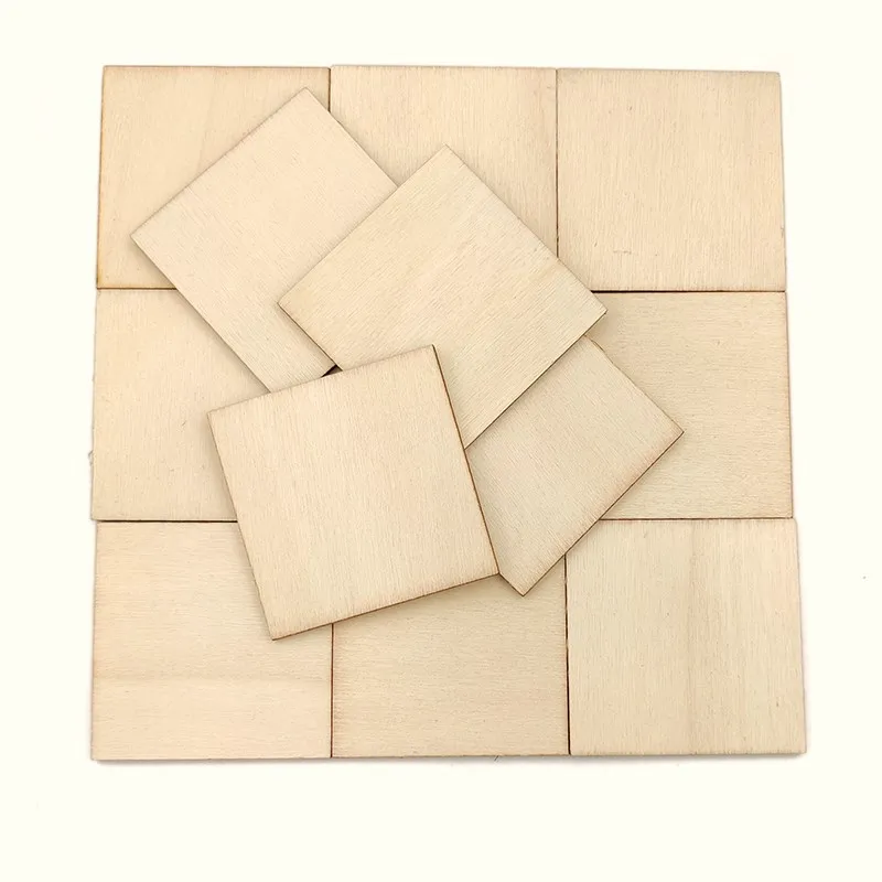 10pcs 50mm Square Unfinished Blank Wood Pieces Wooden Cutout Tiles for Painting Writing and DIY Arts Crafts Project
10pcs 50mm Square Unfinished Blank Wood Pieces Wooden Cutout Tiles for Painting Writing and DIY Arts Crafts Project