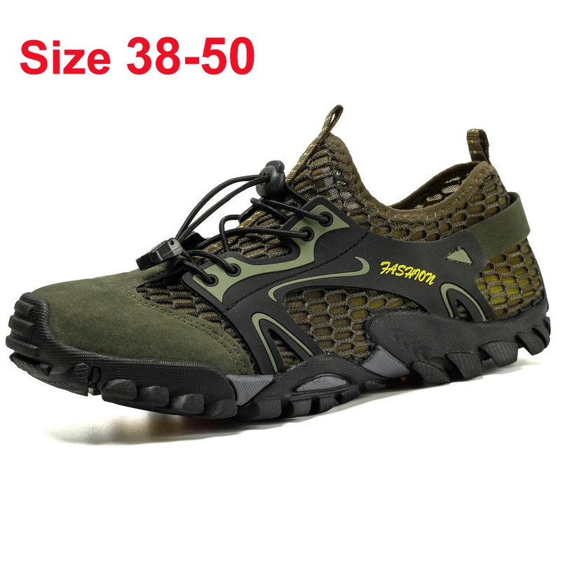 

Big Size 50 Summer Hiking Shoes Men Outdoor Water Sports Sneakers Anti-Skid Trekking Climbing Shoes Outventure Mountain Shoes