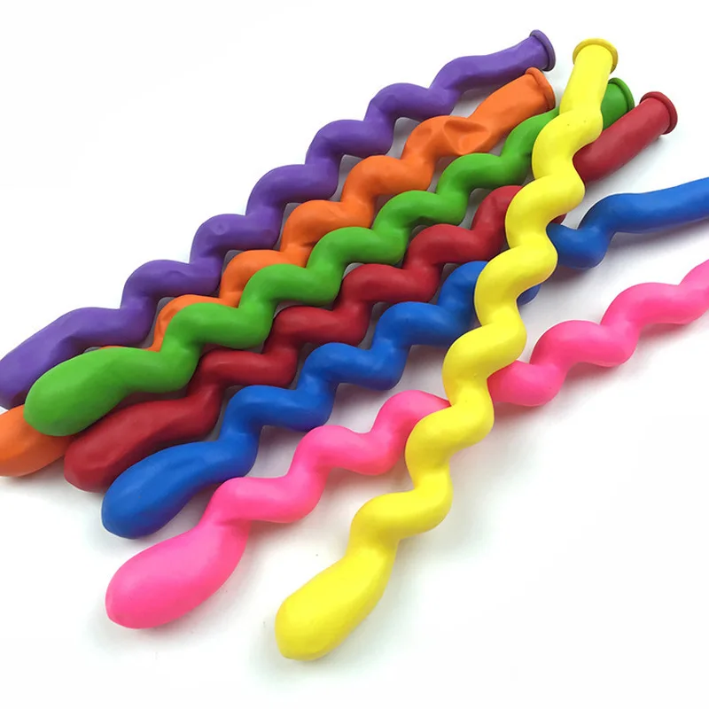 

30PCS Thickened Multicolor Strip Balloon Twist Spiral Metal Rocket Wedding Bar KTV Birthday Party Decoration Supplies 1.8g