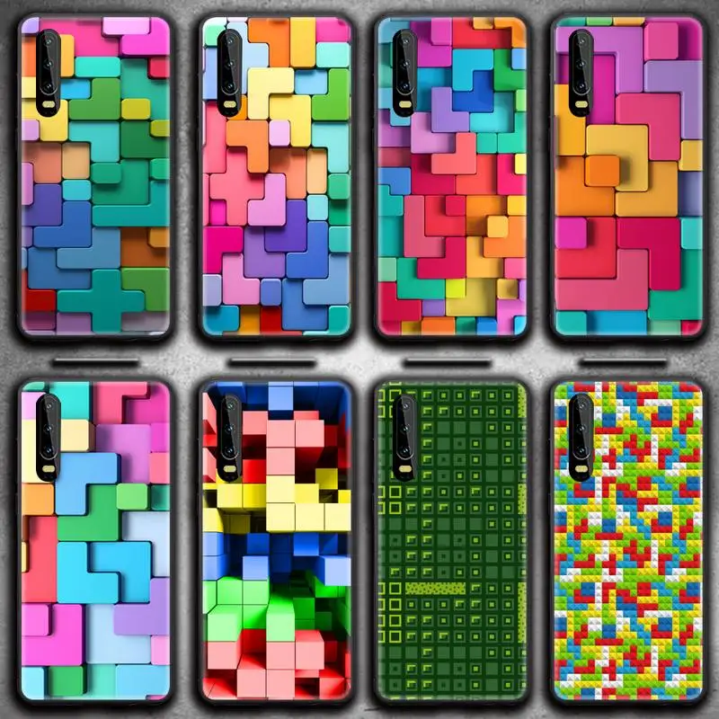 Цветной чехол для телефона Tetris Huawei P20 P30 P40 lite E Pro Mate 40 30 20 P Smart 2020 | Мобильные