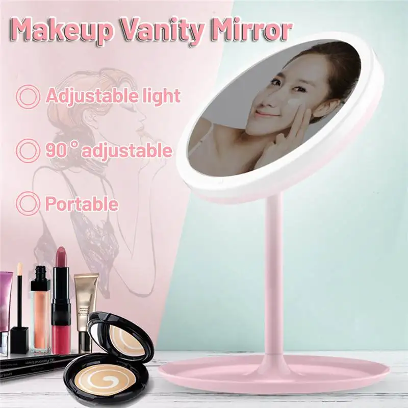 Makeup Mirror with LED Light Natural White Daylight Touch Screen Vanity Mirror Chargeable USB Cosmetics Mirror
Makeup Mirror with LED Light Natural White Daylight Touch Screen Vanity Mirror Chargeable USB Cosmetics Mirror
