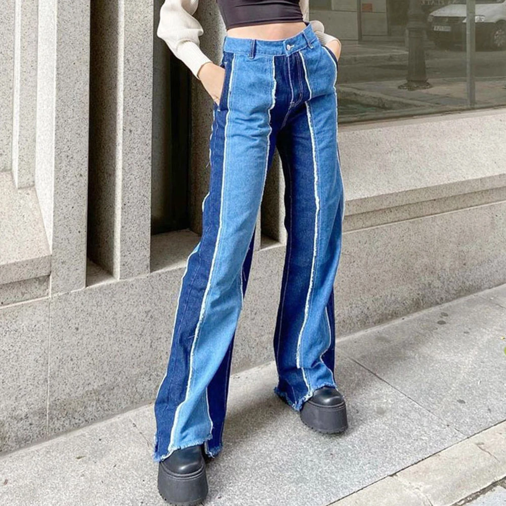 Patchwork Jeans Denim Blue Loose Pants Baggy Jeans High Waist Streetwear Zipper Buttons Casual Baggy Pants
Patchwork Jeans Denim Blue Loose Pants Baggy Jeans High Waist Streetwear Zipper Buttons Casual Baggy Pants