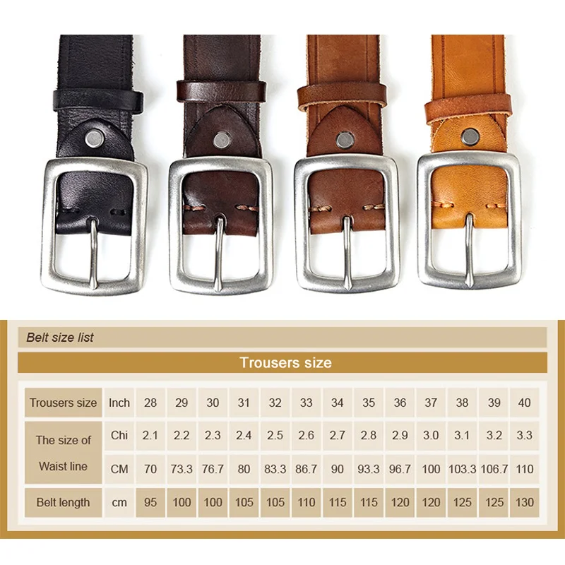 Genuine Leather Belt for Men Vintage Casual Alloy Pin Buckle Belts Original Cowhide Strap Male Girdle MD1050
Genuine Leather Belt for Men Vintage Casual Alloy Pin Buckle Belts Original Cowhide Strap Male Girdle MD1050