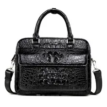 LINSHE crocodile A briefcase male business handbag In the workplace business The crocodile leather bag Genuine leather