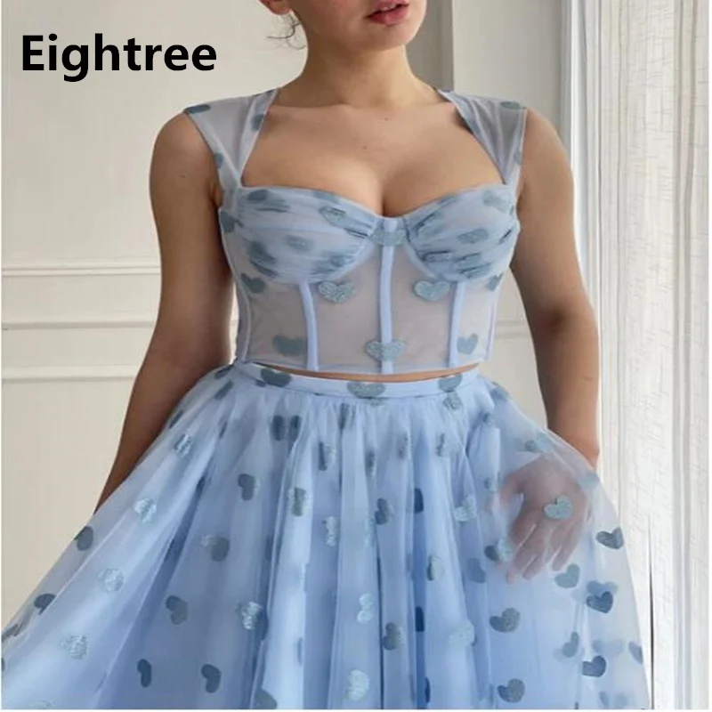 Eightree Heart SparklyTea Length Celebrity Dresses Sweetheart Sky Blue Formal Party Dress Lace Tulle Special Occasion Dresses 
Eightree Heart SparklyTea Length Celebrity Dresses Sweetheart Sky Blue Formal Party Dress Lace Tulle Special Occasion Dresses