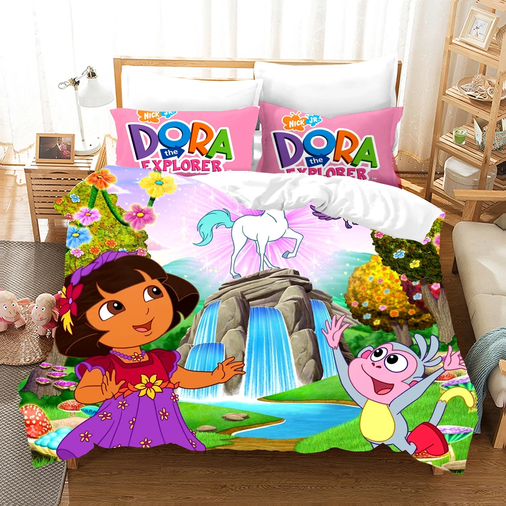 Dora The Explorer 3d Cute Bedding Set Bed Linen 2/3pcs Set With Pillowcase Kids Decor Home Textile Cartoon Duvet Cove
Dora The Explorer 3d Cute Bedding Set Bed Linen 2/3pcs Set With Pillowcase Kids Decor Home Textile Cartoon Duvet Cove