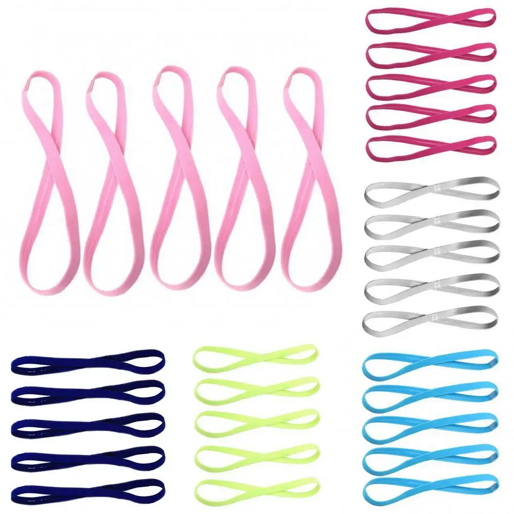 5Pcs Candy Color Women Men Yoga Hair Bands Sports Headband Non-slip Running Elastic Rubber Sweatband Football Hair Accessories
5Pcs Candy Color Women Men Yoga Hair Bands Sports Headband Non-slip Running Elastic Rubber Sweatband Football Hair Accessories