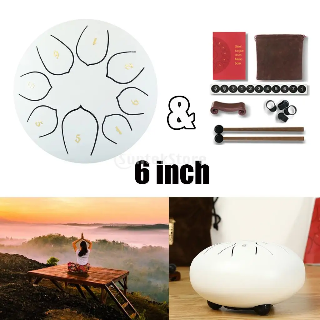 6 Inch Alloy Steel Tongue Drums C Key 8 Notes Hand Drum Golden
6 Inch Alloy Steel Tongue Drums C Key 8 Notes Hand Drum Golden