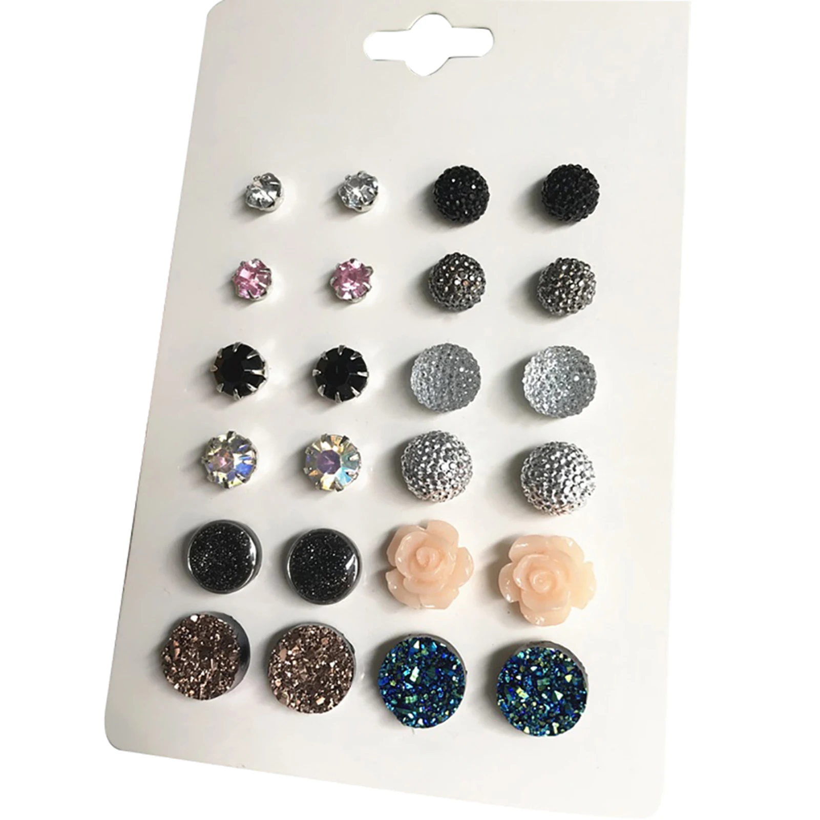 12 Pairs of Round Rhinestone Crystal Flower Paper Clips Zircon Earrings Set Earrings Trendy 2021 Korean Fashion Stud Earrings
12 Pairs of Round Rhinestone Crystal Flower Paper Clips Zircon Earrings Set Earrings Trendy 2021 Korean Fashion Stud Earrings