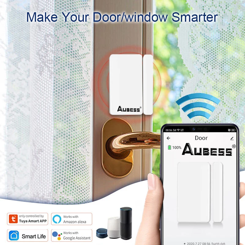 Aubess WiFi Tuya Door Sensor Door Open Detectors Smart Home Security Protection Alarm System Home Security Alert Security Alarm
Aubess WiFi Tuya Door Sensor Door Open Detectors Smart Home Security Protection Alarm System Home Security Alert Security Alarm