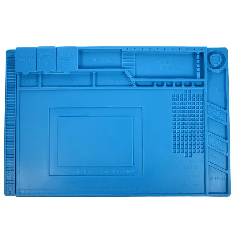 S-160 45x30cm Heat Insulation Silicone Pad Desk Mat Maintenance Platform For BGA Soldering Repair Station With Magnetic Section
S-160 45x30cm Heat Insulation Silicone Pad Desk Mat Maintenance Platform For BGA Soldering Repair Station With Magnetic Section