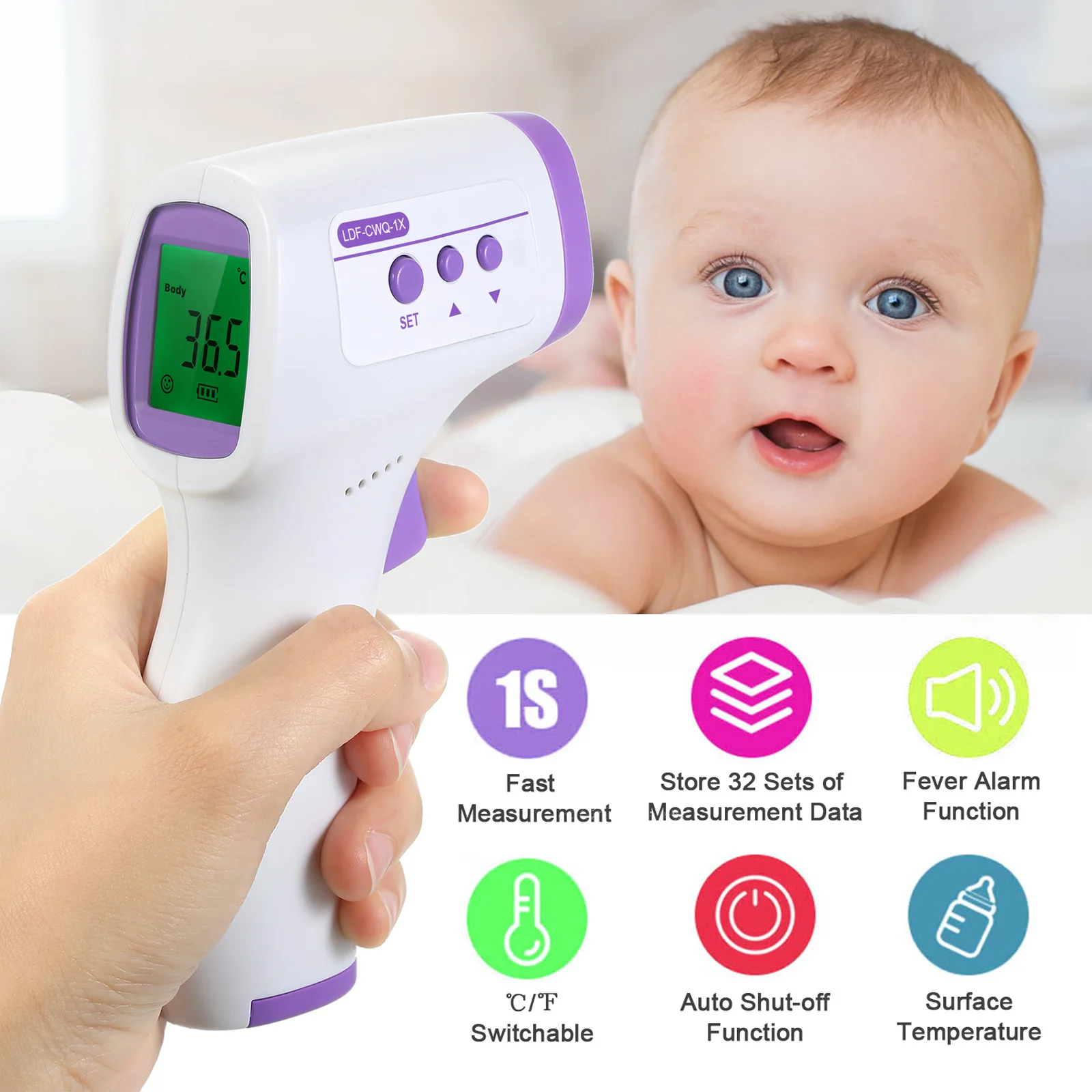 Цифровой Бесконтактный инфракрасный термометр для детей и взрослых | Красота