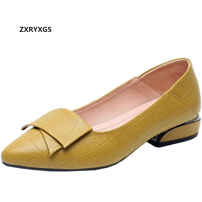 New Pointed Elegant Fashion Spring Autumn Shoes Woman Low Heel Shoes Large Size Soft Sole Comfort Women Genuine Leather Shoes
New Pointed Elegant Fashion Spring Autumn Shoes Woman Low Heel Shoes Large Size Soft Sole Comfort Women Genuine Leather Shoes