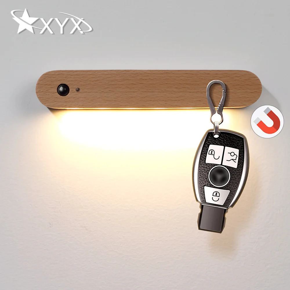 LED Motion Sensor Night Light Magnetic Key Holder Wooden Smart Home Wireless Staircase Closet Room Light Wall Decorative Lamp
LED Motion Sensor Night Light Magnetic Key Holder Wooden Smart Home Wireless Staircase Closet Room Light Wall Decorative Lamp