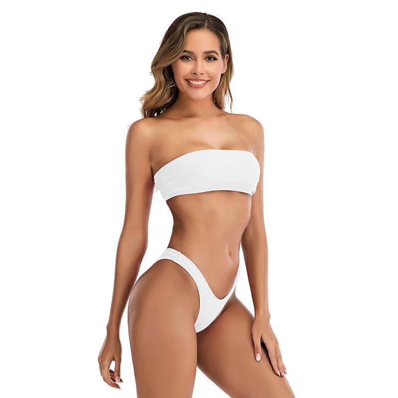 Ribbed Padded Bikini Off Shoulder Bikinis Women Strapless Swimwear 5 colors Biquini Summer Bathing Suit Somen's Swimsuit
Ribbed Padded Bikini Off Shoulder Bikinis Women Strapless Swimwear 5 colors Biquini Summer Bathing Suit Somen's Swimsuit