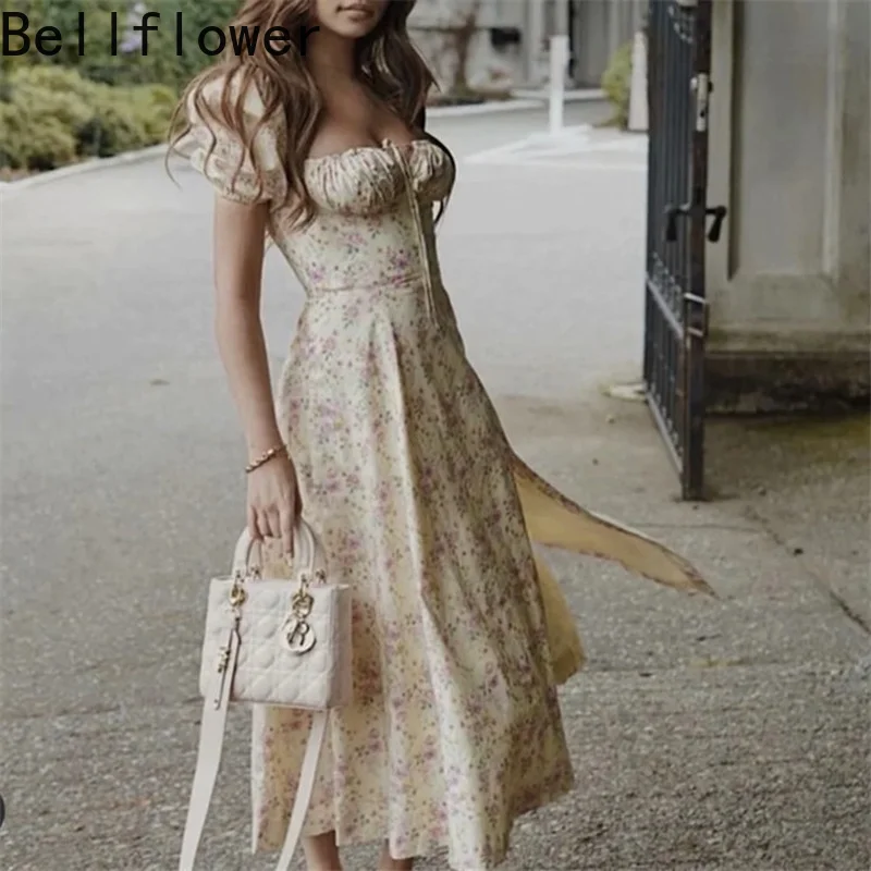 2021 Summer Women's French Retro Bodycon Dress A-LINE Cotton Princess Sleeves Square Collar Holiday Style Print Long Dresses
2021 Summer Women's French Retro Bodycon Dress A-LINE Cotton Princess Sleeves Square Collar Holiday Style Print Long Dresses