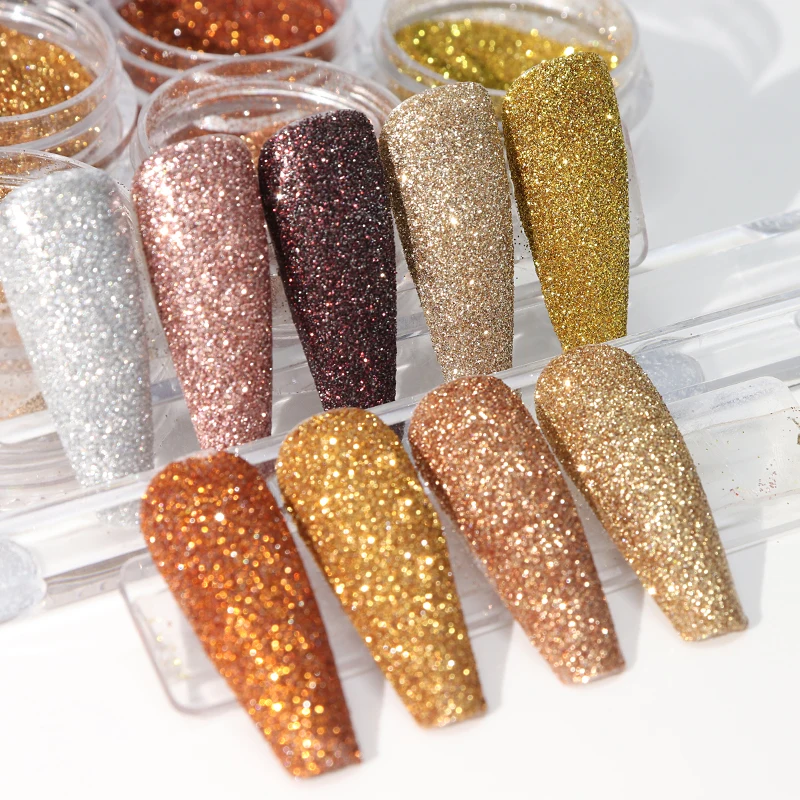 Sparkly Gold Silver Luxury Diamond Powder Chrome Fine Dust Nail Glitter Set For Manicure UV Polish Nail Art Decorations RK150079
Sparkly Gold Silver Luxury Diamond Powder Chrome Fine Dust Nail Glitter Set For Manicure UV Polish Nail Art Decorations RK150079