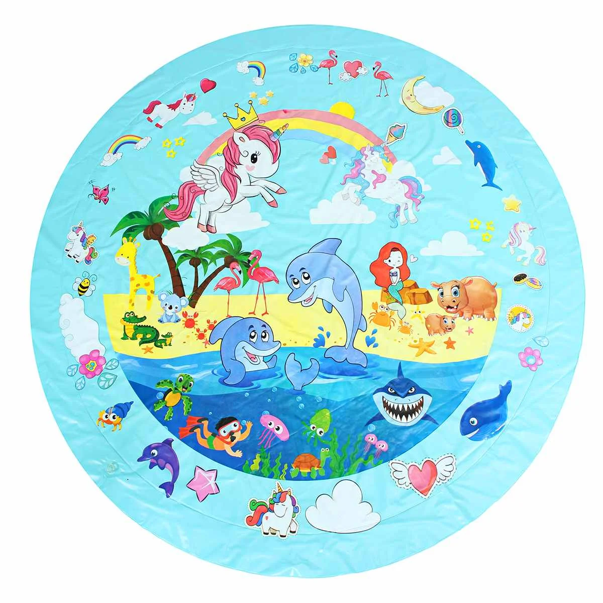 67inch Inflatable Water Sprinkler Play Mat Sprinkler Round Pad Outdoor Fun Swimming Pool For Children Summer Garden
67inch Inflatable Water Sprinkler Play Mat Sprinkler Round Pad Outdoor Fun Swimming Pool For Children Summer Garden