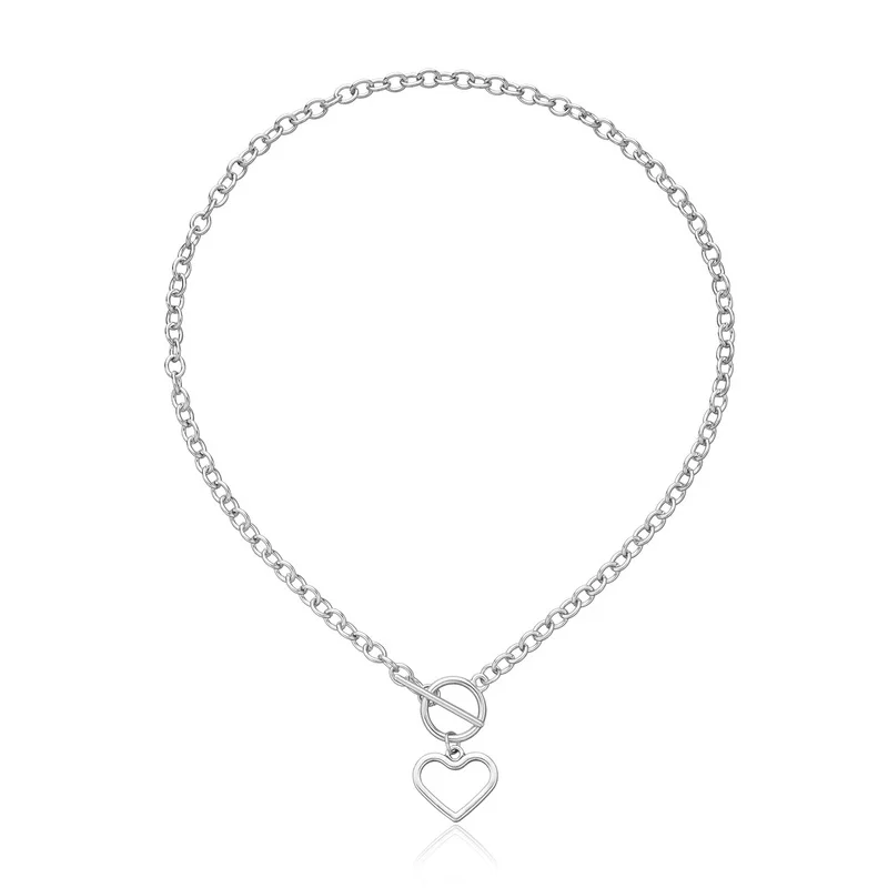 Vintage Punk Choker Round Heart Pendant Chain Silver Color Hip Hop Necklace for Women Fashion Jewelry Gift
Vintage Punk Choker Round Heart Pendant Chain Silver Color Hip Hop Necklace for Women Fashion Jewelry Gift