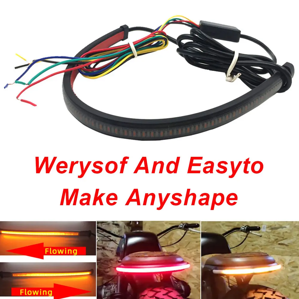 30cm Universal 8000K DC12-24V Motorcycle LED Light Strip Tube Sequential Turn Signals License Plate Tail Light Brake Stop Light
30cm Universal 8000K DC12-24V Motorcycle LED Light Strip Tube Sequential Turn Signals License Plate Tail Light Brake Stop Light