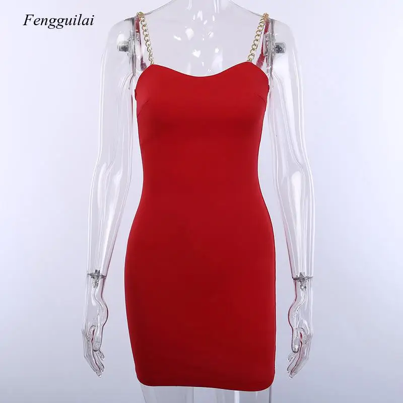 Chain Sling Women's 2021 New Autumn Winter European American Sexy Slim Party Dress
Chain Sling Women's 2021 New Autumn Winter European American Sexy Slim Party Dress