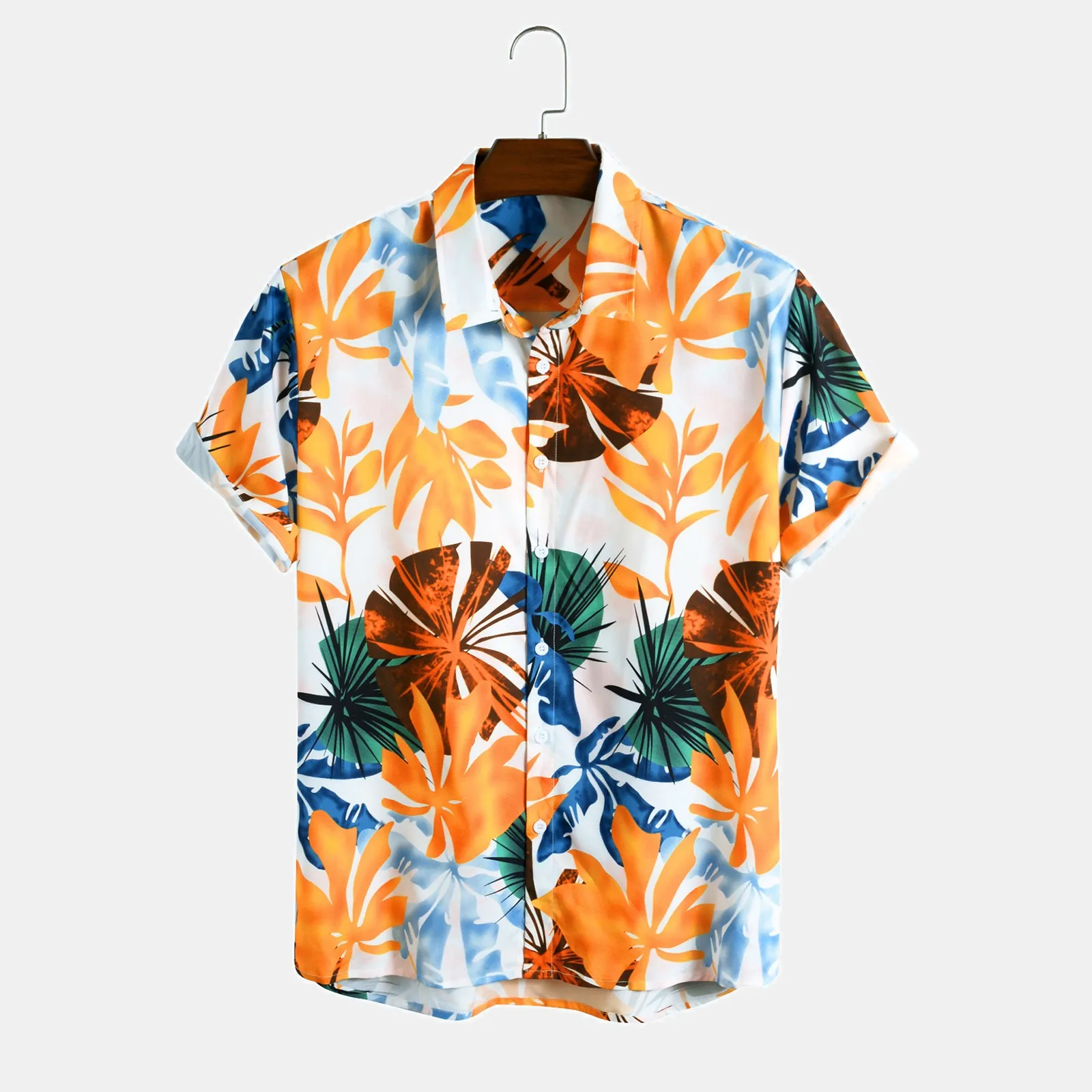 Hawaiian Leaves Shirts For Men Casual Beach Loose Button Up Top Blouses Chemise Homme Camisas De Ropa Hombre
Hawaiian Leaves Shirts For Men Casual Beach Loose Button Up Top Blouses Chemise Homme Camisas De Ropa Hombre