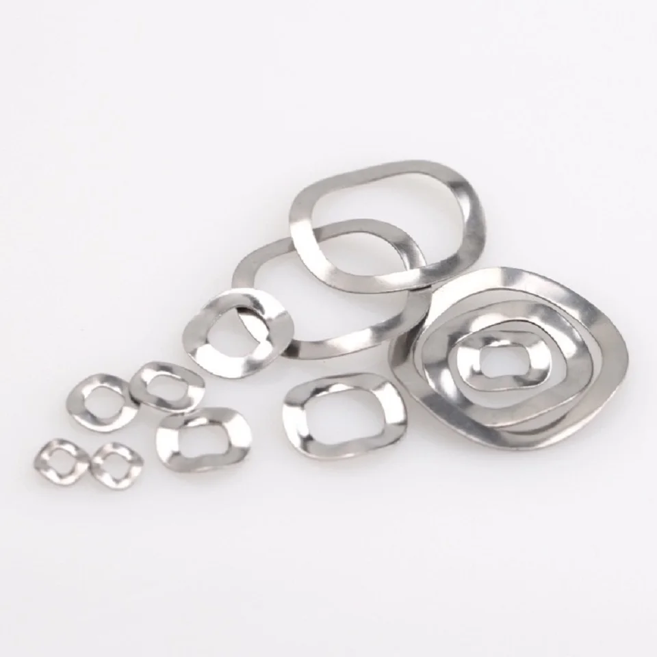 

100/50/20Pcs 304 Stainless Steel Three Wave Washers Spring Washer M3 M4 M5 M6 M8 M10 M12 M16 M19 M23 M25 M27 M31 M39 M41