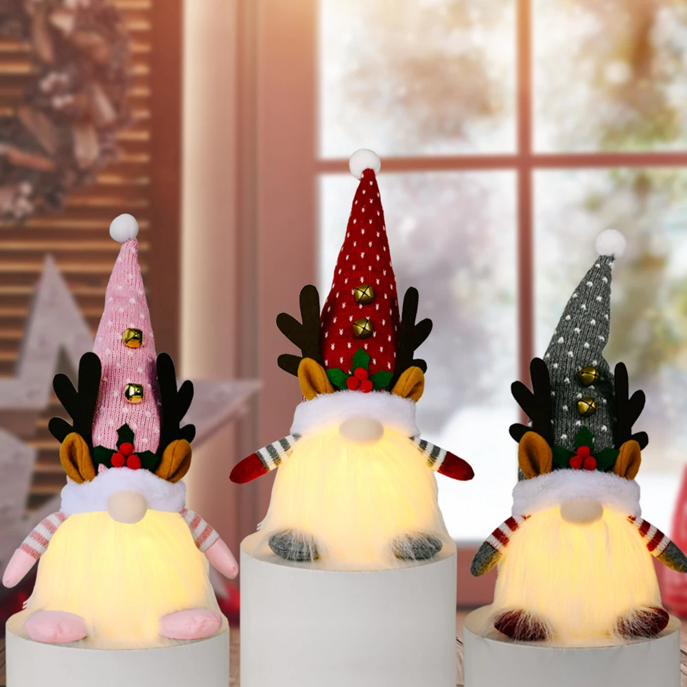 Christmas Festival Lighting Decoration Antler Bell Knitted Hat Faceless Doll Glowing Ornaments Dwarf Rudolph Lamp
Christmas Festival Lighting Decoration Antler Bell Knitted Hat Faceless Doll Glowing Ornaments Dwarf Rudolph Lamp