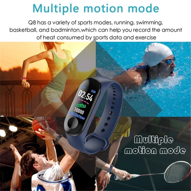 M3 спортивные умные часы-браслет Heart Rate Monitor Водонепроницаемый смарт-браслет Smartband