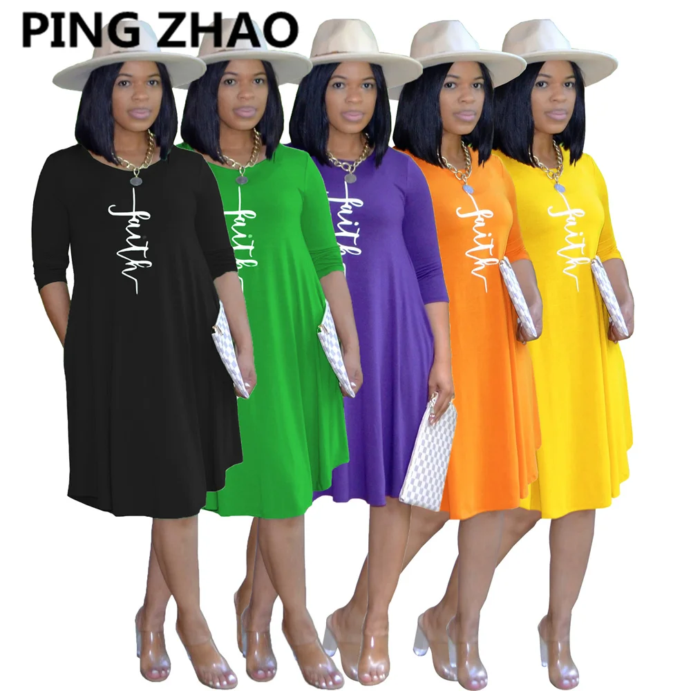 PING ZHAO Women Letter Print Long Sleeve A-line Dress New Summer Fashion Casual Loose Dress
PING ZHAO Women Letter Print Long Sleeve A-line Dress New Summer Fashion Casual Loose Dress
