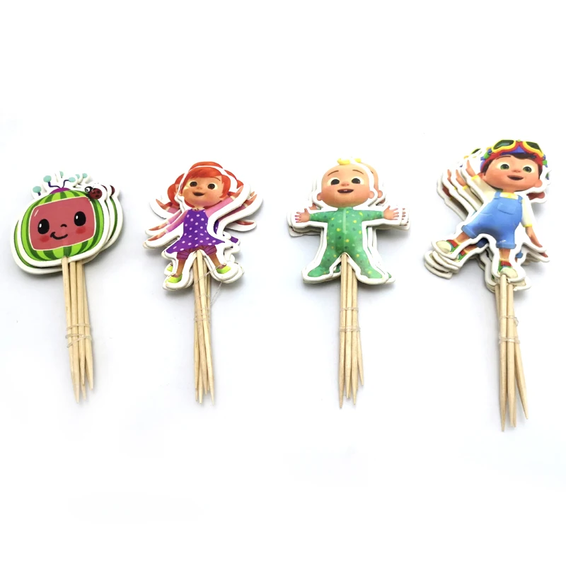 24pcs/lot Cocomelon Theme Kids Favors Decorate Cupcake Toppers with Sticks Baby Shower Happy Birthday Events Party Cake Topper
24pcs/lot Cocomelon Theme Kids Favors Decorate Cupcake Toppers with Sticks Baby Shower Happy Birthday Events Party Cake Topper